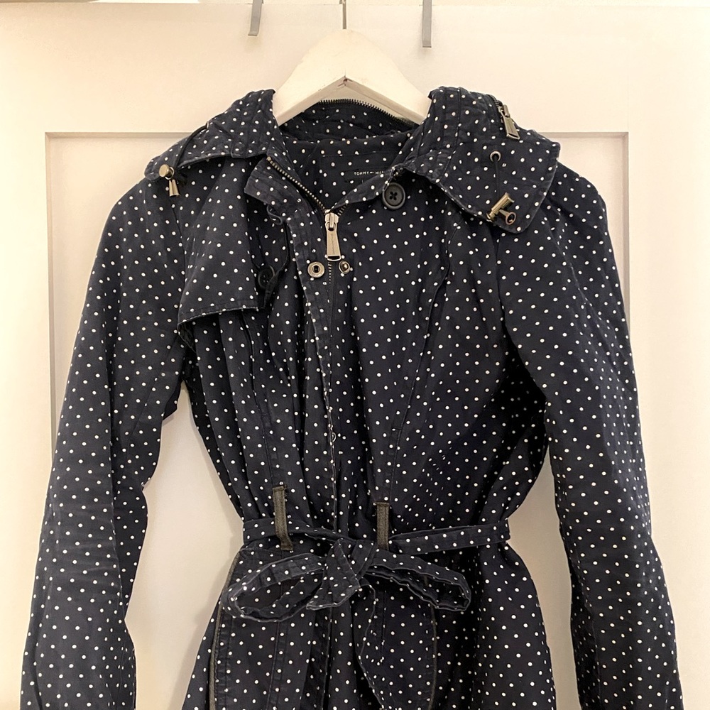 Tommy Hilfiger Navy Blue Polka-Dot Jacket